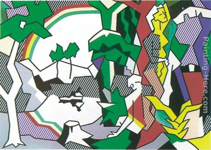 Roy Lichtenstein Landscape with Figures, 1980
